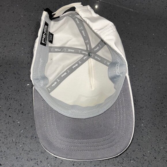 Ping Golf Tennis Logo Strap Back Hat White & Green Unworn - Picture 5 of 6